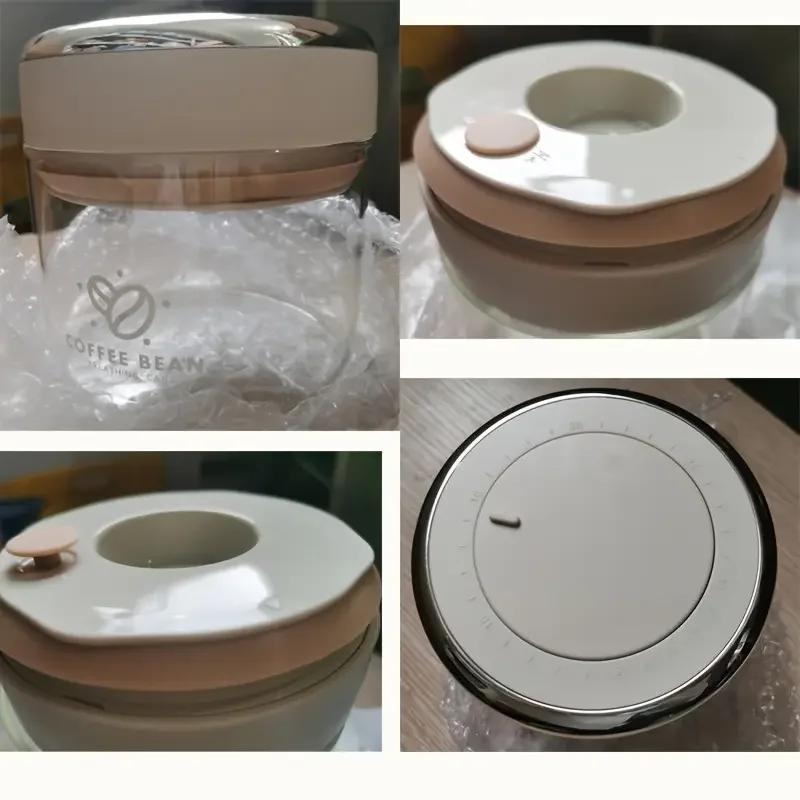 Coffee Bean Storage Jars - Vacuum Sealed Glass Containers with CO2 Valve