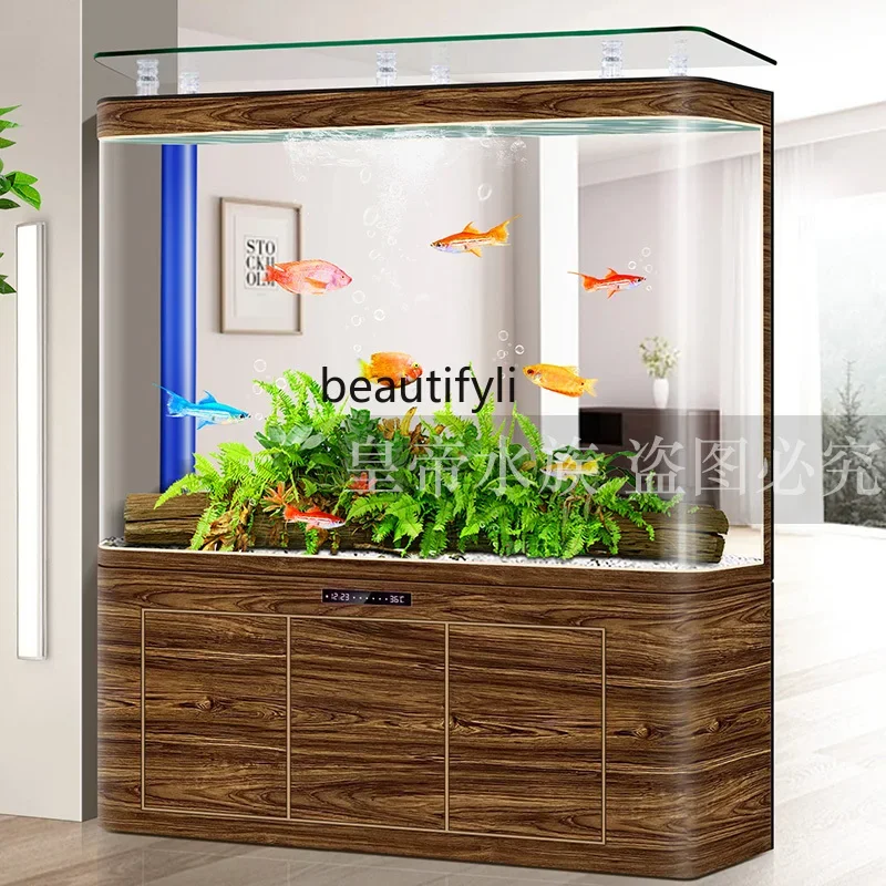 

Hot Bending Bottom Filter Fish Tank Ecological Large Fish Globe Floor Living Room Home Free Change Aquarium