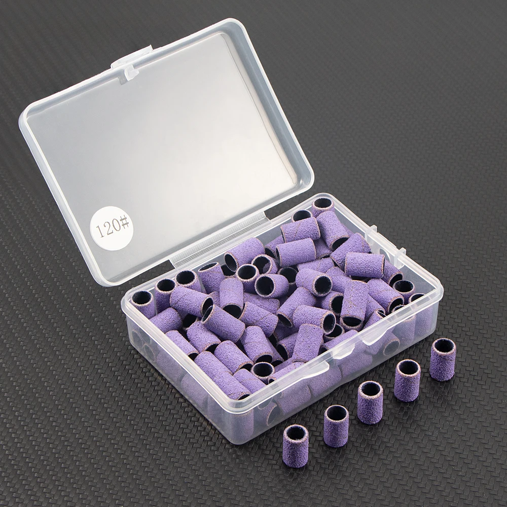 KADS Nagelbohrer-Schleifbänder – 400 Stück, 8 Farben, Für Acryl- & Naturnägel
