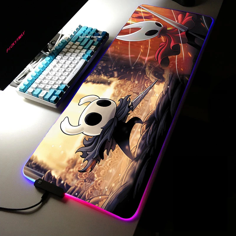 

Hollow Knight RGB Mousepad 900x400x3mm Cloud Gaming Mouse Pad Gamer Mat Computer Desk Padmouse Keyboard Colorful Locrkand mats
