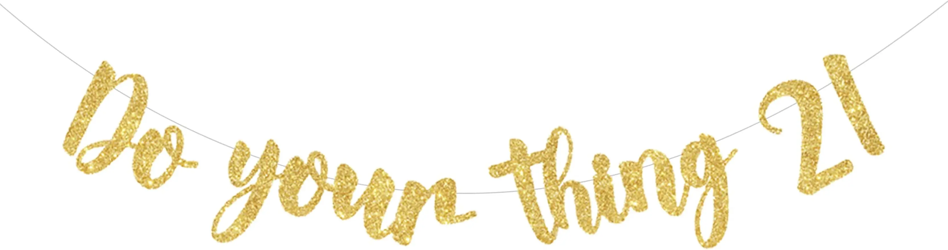 

CHEEREVEAL 21st Birthday Banner Do Your Thing 21 Banner Gold for Her Him Twenty First Birthday Decorations Party Supplies