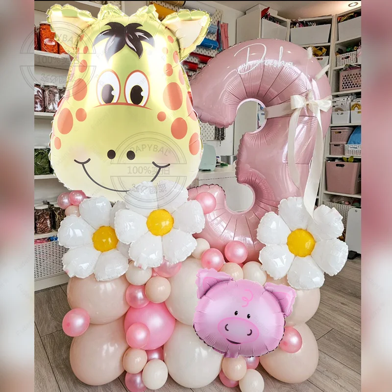 

42 шт., фольгированные воздушные шары в виде жирафа