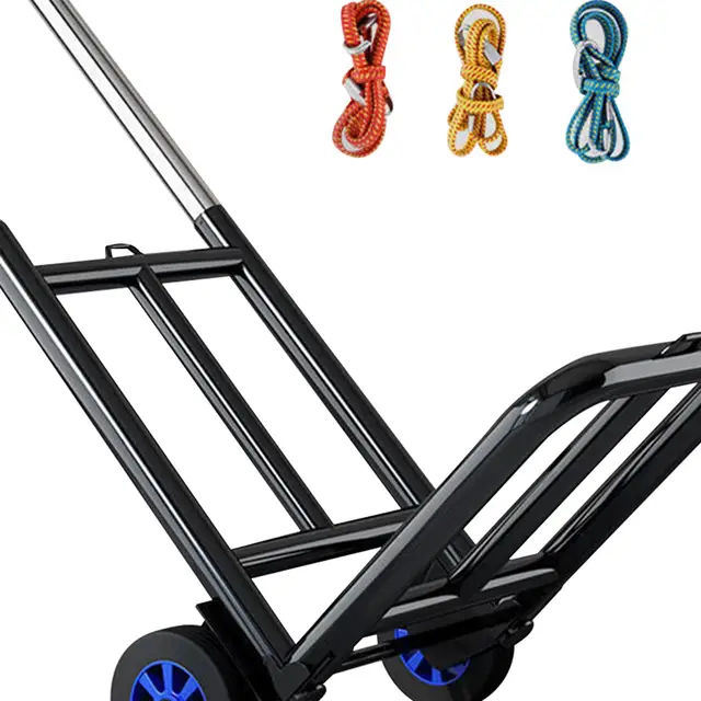 Összecsukható Kézi Teherautó -Közmű Poggyászkocsi Állítható, Kompakt Kocsi Irodai Utazáshoz