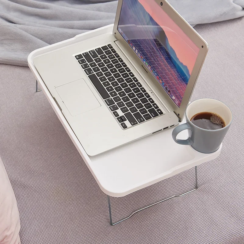Laptop Bed Table Portable Folding with Cup Holder for Student Dormitory Stable Bed Tray Desk for Sofa laptop stand