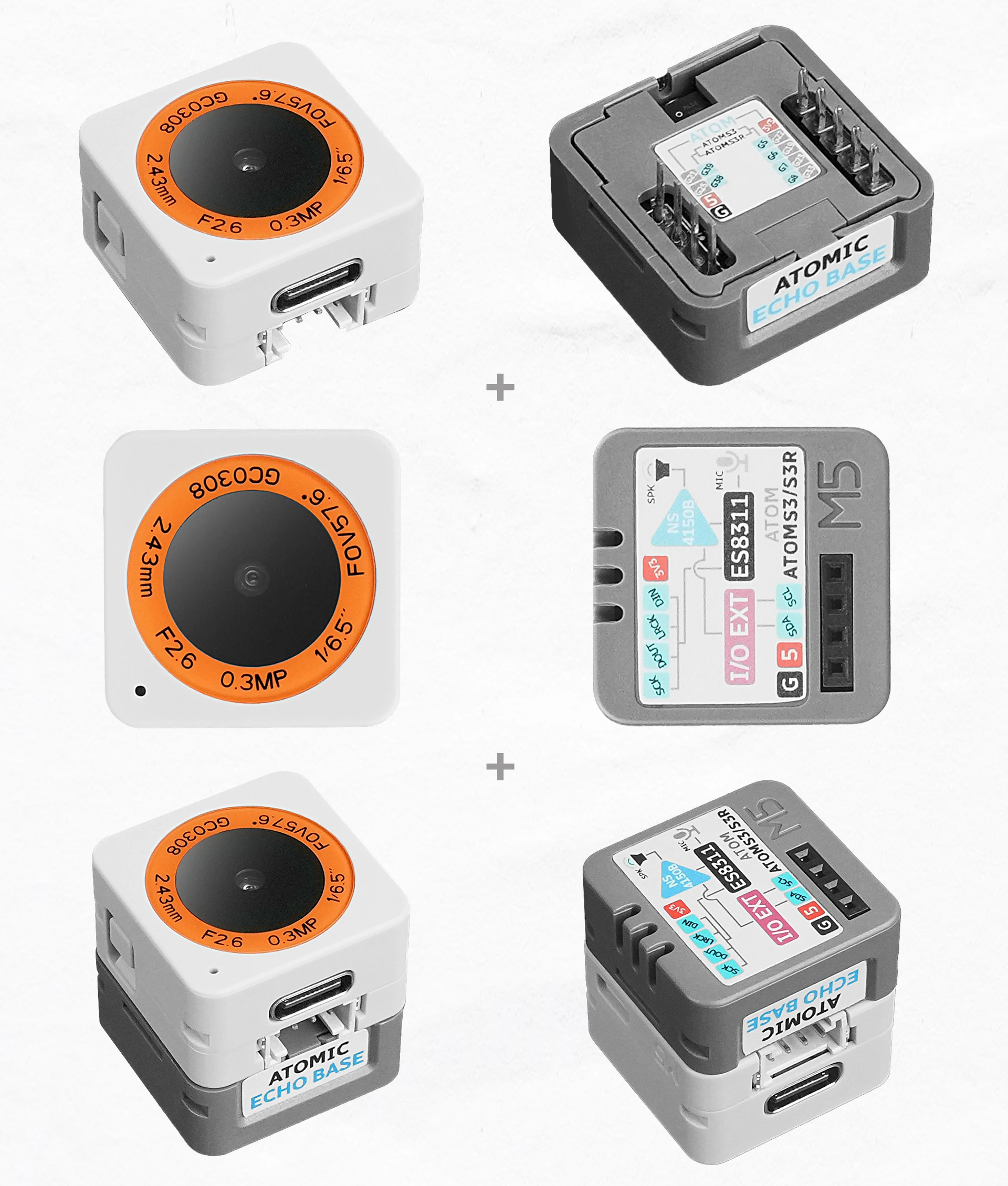 Official AtomS3R-CAM Al Chatbot Kit (8MB PSRAM)