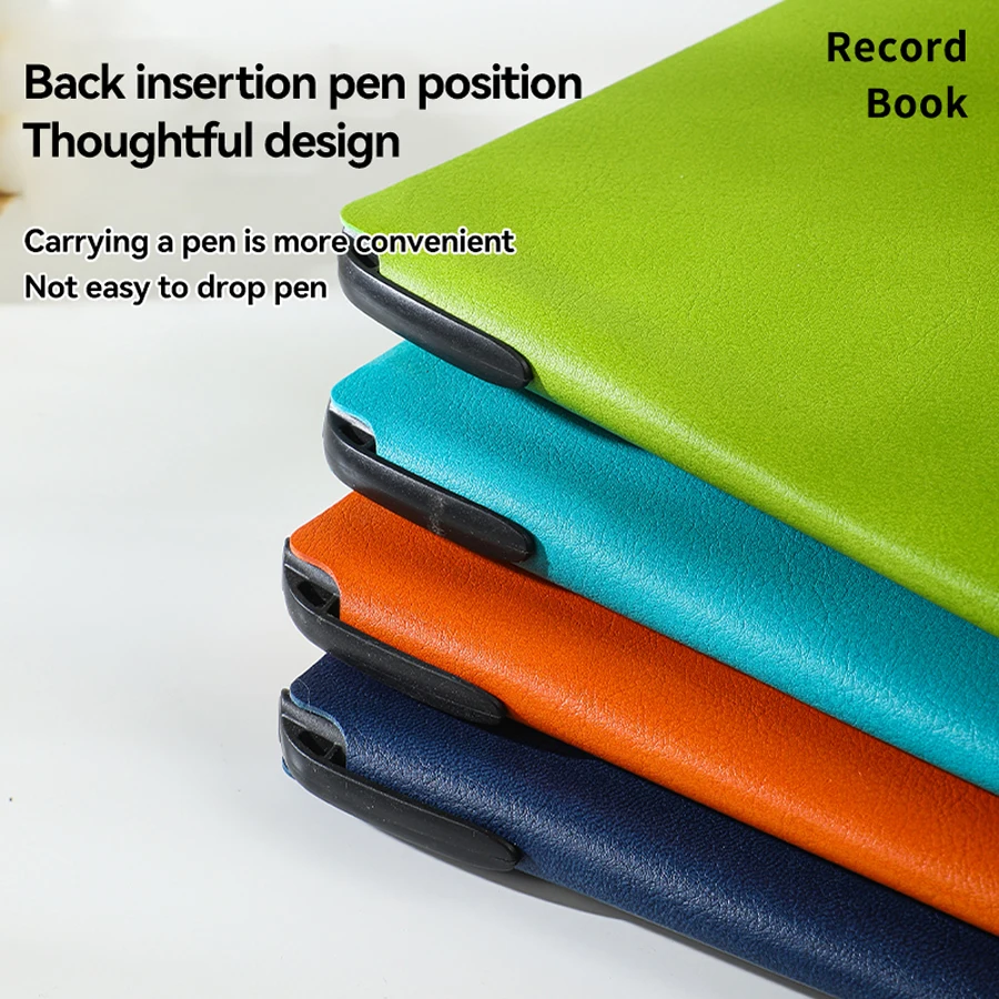 Elegant Minimalist PU Leather Notebook with Elastic Closure - Lined Journal