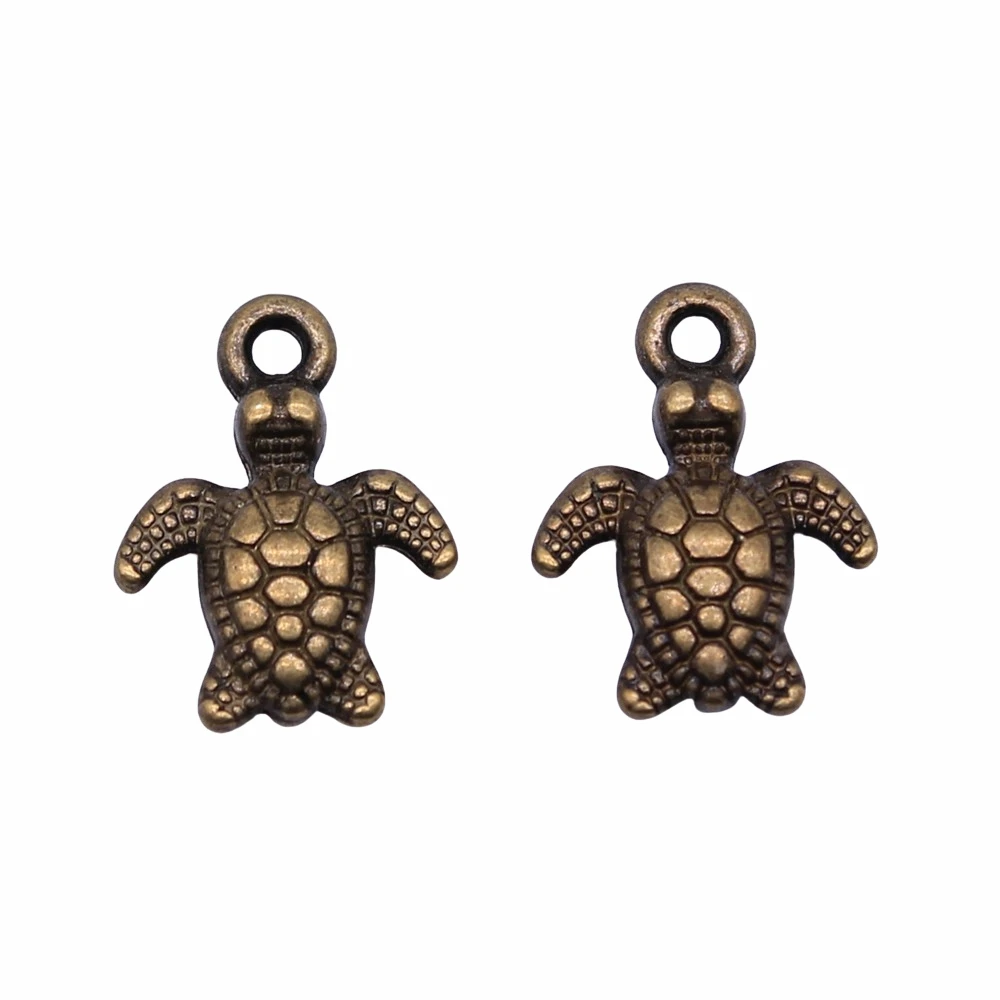 20pcs 10x13mm Sea Turtle Charms DIY Jewelry Findings Animal Charms