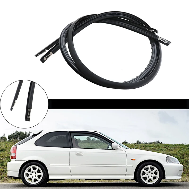Metro Moulded Parts 2-Piece Door Weatherstrip Seal Kit For 1999-2000 Honda Civic Coupe & Hatchback