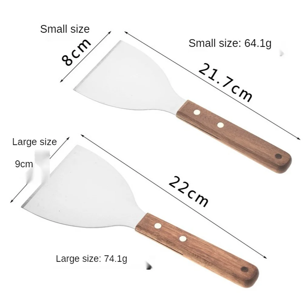 Stainless Steel Slant Grill Griddle Spatula Scraper Diner Flat Straight Blade for BBQ Cast Iron Griddle Grill
