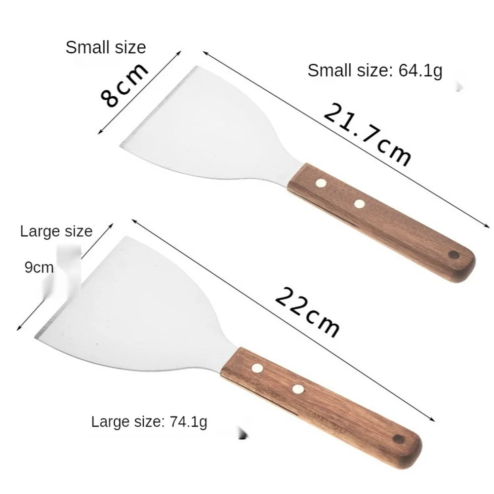 Acronde 2PCS Stainless Steel Slant Grill Griddle Spatula Scraper Diner Flat  Straight Blade