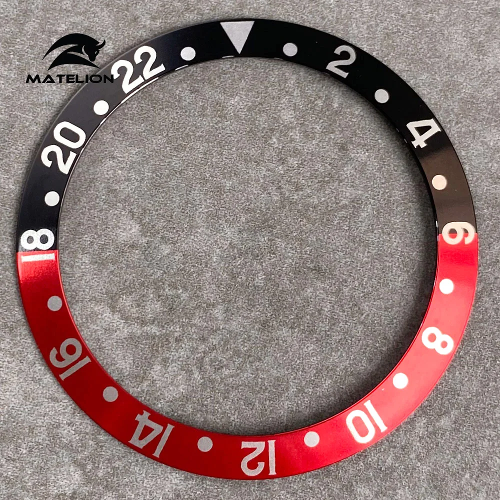 Ceramic Alloy Watch Bezel Insert Ring - 38mm Slope Fit for 40mm Watch Case, Men's Diving Watch Accessory