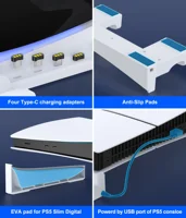 BEBONCOOL PH100 For PS5 Pro ＆ Slim Digital / Disc Version Horizontal charging brack with lights Suitable For PlayStation 5 PRO - Image 5