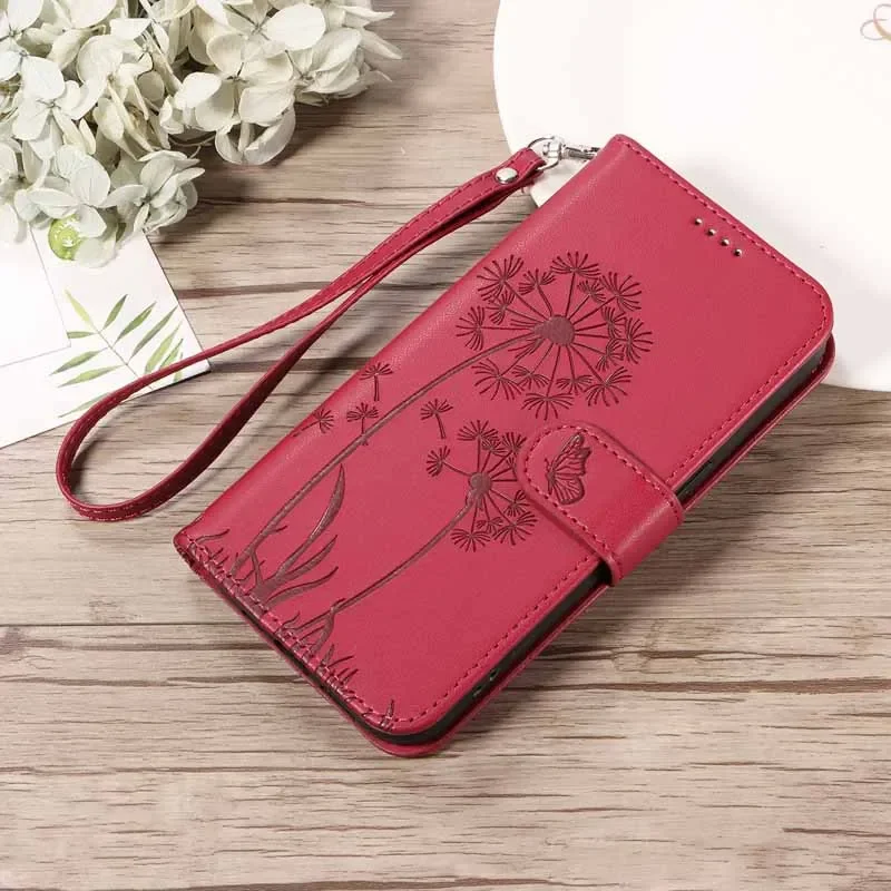 Leather Magnetic Flip Wallet Phone Case with Card Slot and Protective Cover