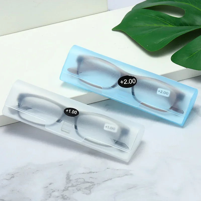 

New Style Semi Transparent Myopia Presbyopic Glasses Box Frosted Plastic Glasses Cases Eyeglasses Organizer Reading Glasses Bag