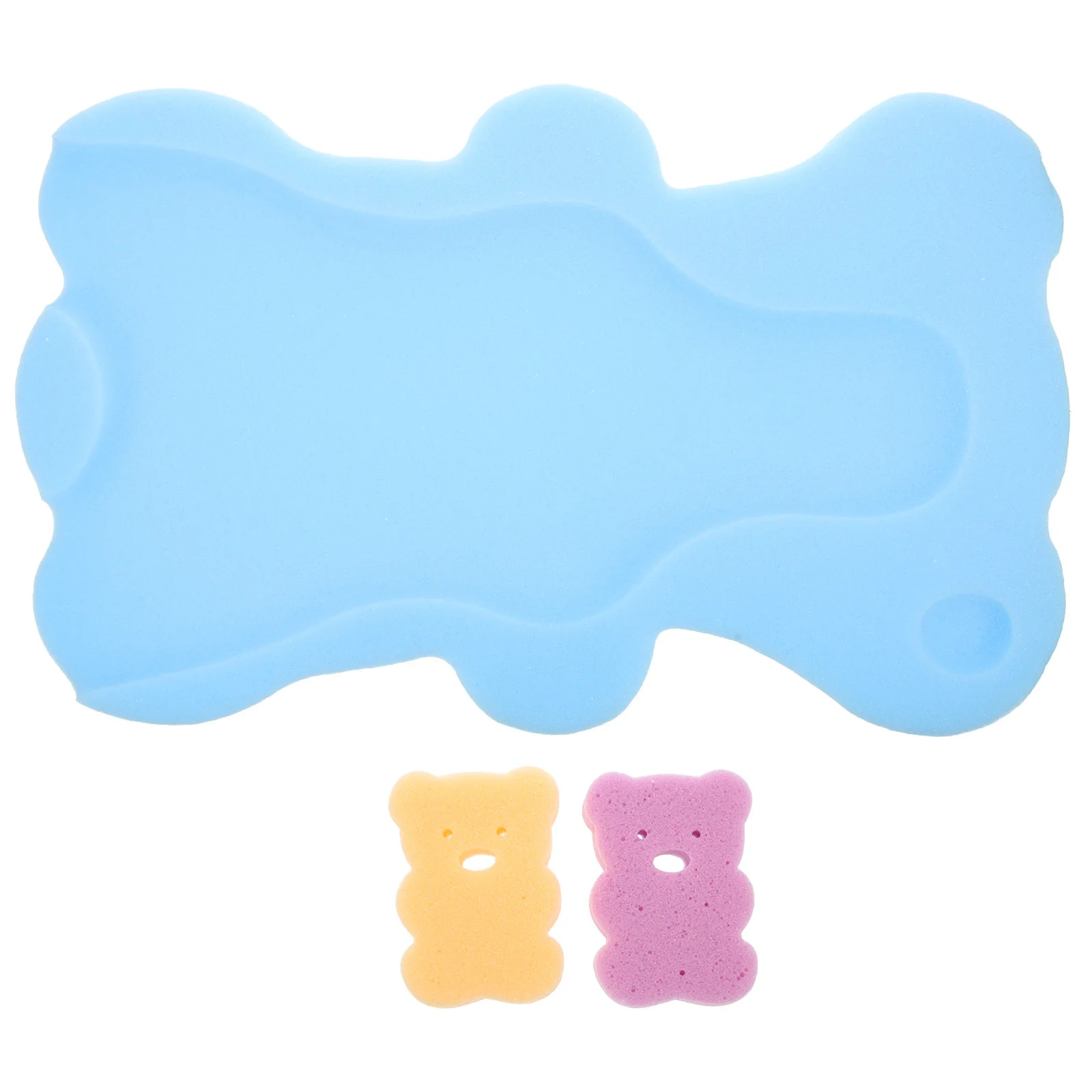 Baby Bath Mat Bath Sponges Shower Newborn Sponge Cushion Bathtub Mat