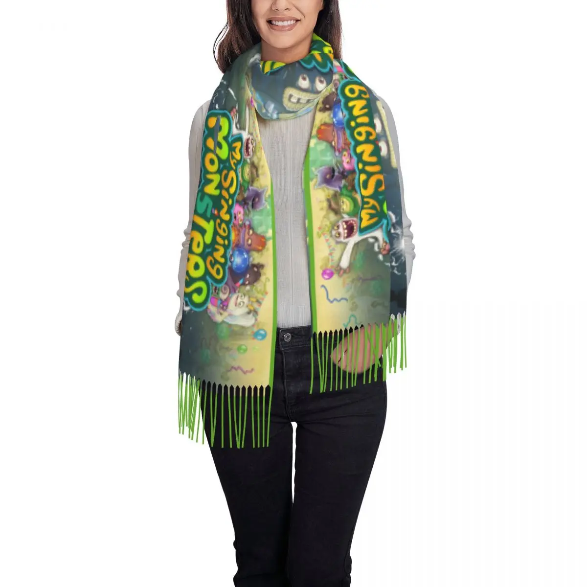 

Custom Printed My Singing Monsters Scarf Men Women Winter Warm Scarves Shawl Wrap