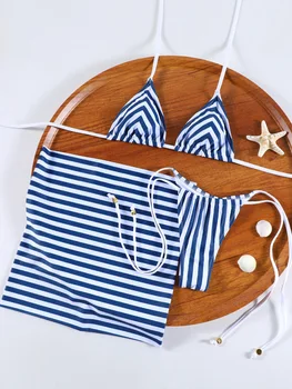 ZRTAK New Arrival Triangle Bikini Women Striped Swimsuit Micro Swimwear Print Bathing Suit Brazilian Biquini Sexy Beach Wear 1