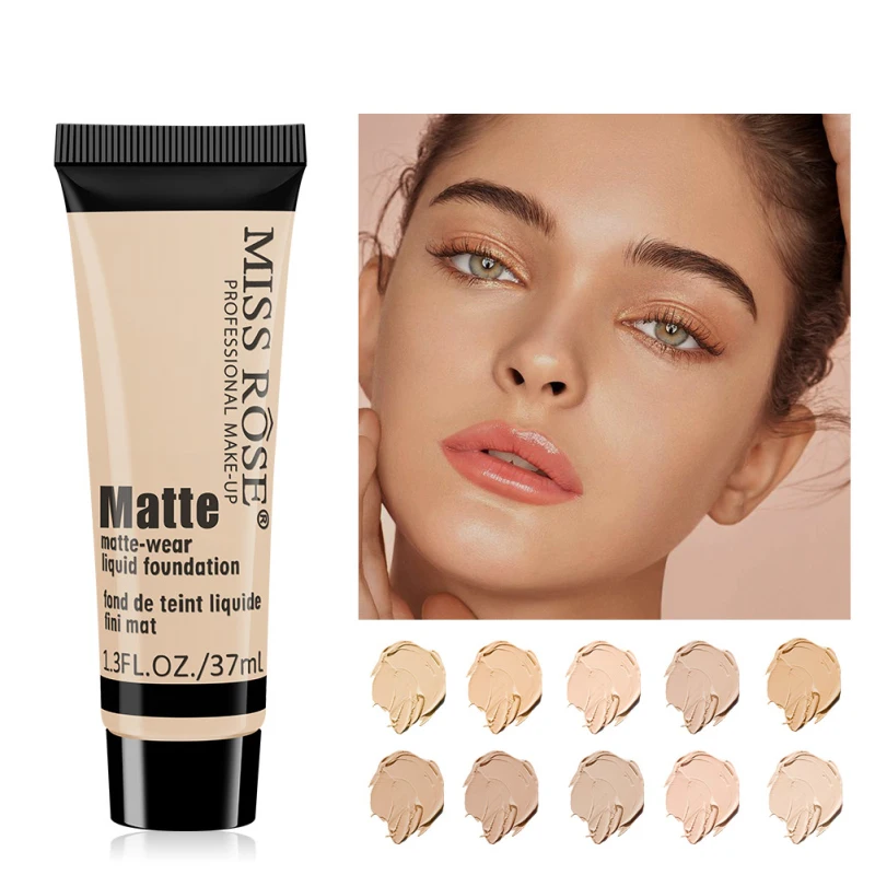 Professional Foundation Make-up Repairing Concealer Cream Matte-wear Liquid Foundation Lasting Waterproof Cosmetic liquid foundation