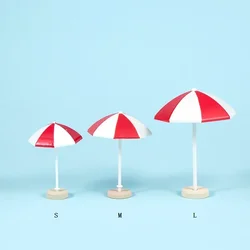 Vibrant Miniature Beach Sun Umbrella for Fairy Garden Decoration (Red M)