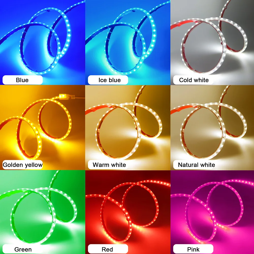 High Brightness Waterproof LED Strip Light – 9 Color Options