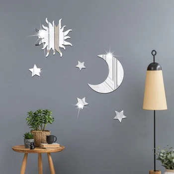 Star Moon Mirror Wall Stickers 3