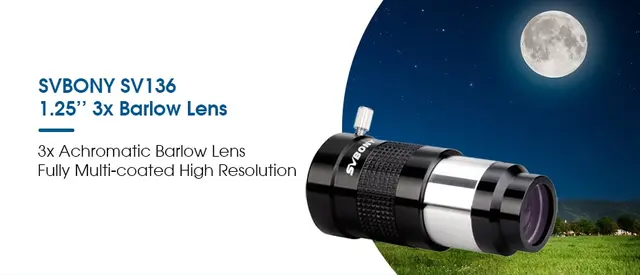 Lente Di Barlow 2X Per Telescopi - 1.25'' Con Filettatura M35 E Rivestimento FMC Verde - Foto 8