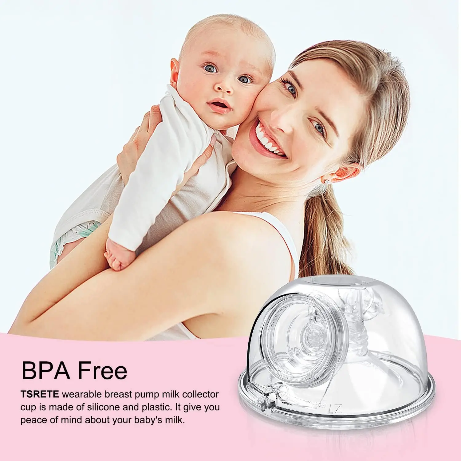 Wearable Breast Pump Milk Collector Cup Accessories, Breast Pump Milk Collector Compatible with S9/S10/S12 24MM/27MM Breast Pump 4