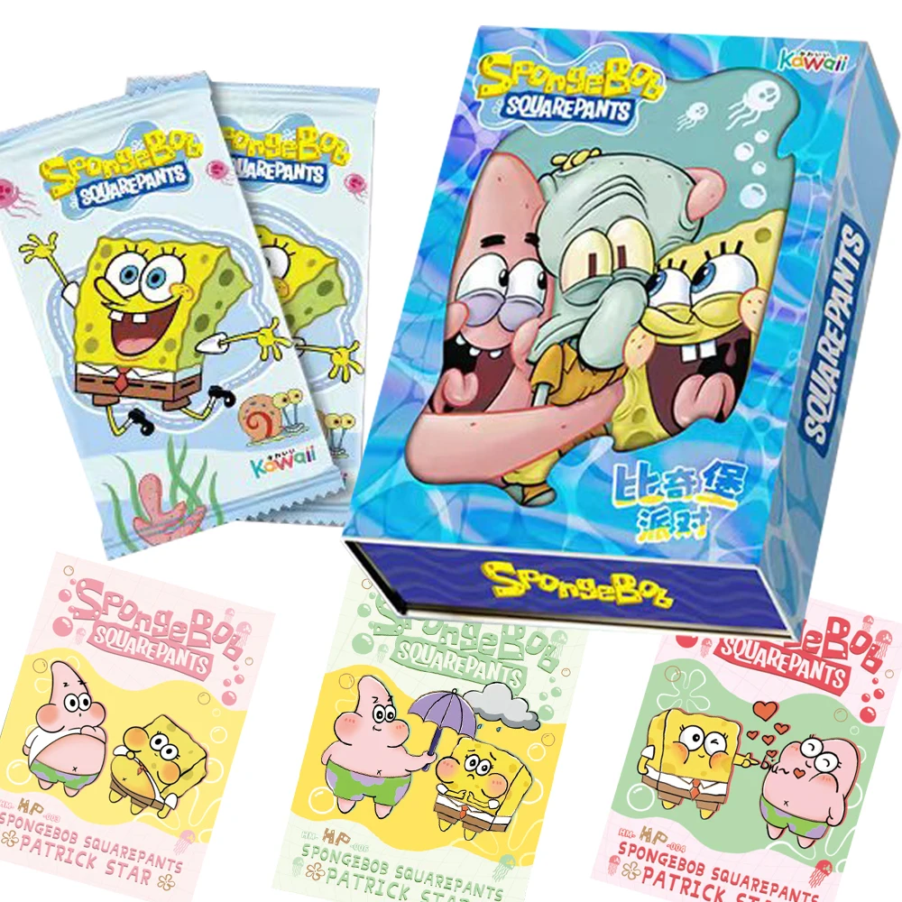 Commercio All'Ingrosso Spongebob Squarepants Carte Genuine Animated Cartoon Personaggi Kabs Plankton Kawaii Collection Card Toys Regali Per Bambini