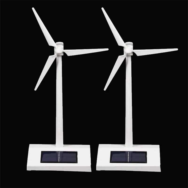 1 Pcs Solar Powered Desktop Model Solar Powered Windmill Wind Turbine for Kid Education Model Decorate Electronic Windmill Toy