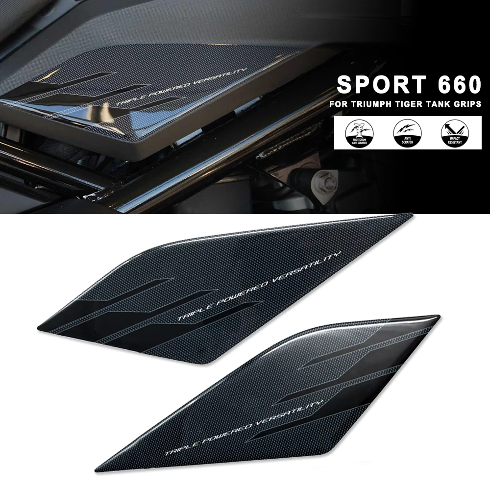 Manopole Serbatoio Per Triumph Tiger Sport 660 Adesivi Serbatoio Carburante Pad Protezione Serbatoio Adesivo Ginocchio Grip Decalcomania Gas Ginocchio