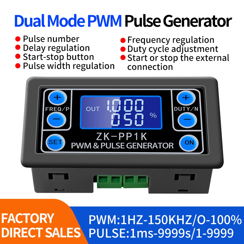 PWM 신호 발생기, 1 채널 PWM 펄스 주파수 발생기, 1Hz-150KHz 사이..