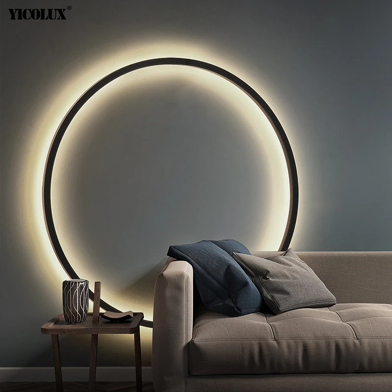 Applique Murale LED Moderne à Anneau Rond, Personnalité Minimaliste, Pour Chambre à Coucher, Chevet, Salon, Canapé, éclairage Décoratif D'intérieur De La Maison
