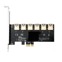 

PCI Express Multiplier PCIE 1X to 6 USB3.0 Riser Card forPCI Express 1X 4X 8X 16X Extender Riser For Video Card Miner Mining