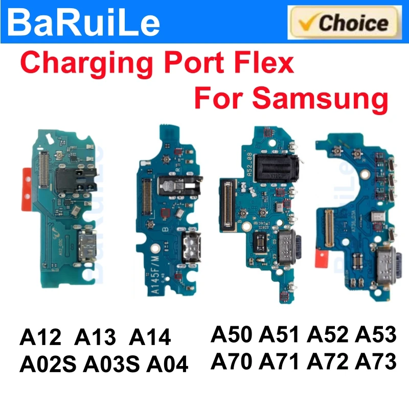 1pcs Charging Port Flex For Samsung A12 A13 A14 A23 A50 A70 A51 A71 A52 A72 A53 A73 A02S USB Dock Connector Fast Charger Board