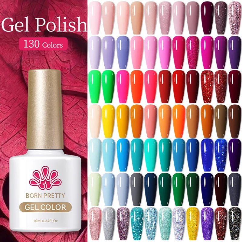 BORN PRETTY Smalto gel per unghie da 10 ml Tutto per manicure Vernici semipermanenti Soak Off Gel UV LED Base Gel super top opaco 1