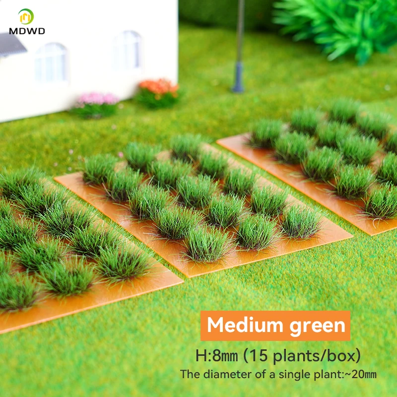 15pcs 8mm 10mm Miniature Flower Ho Diy Model Making Grass Tuft Cluster Garden Decoration Military Scene Materials for Diorama 3