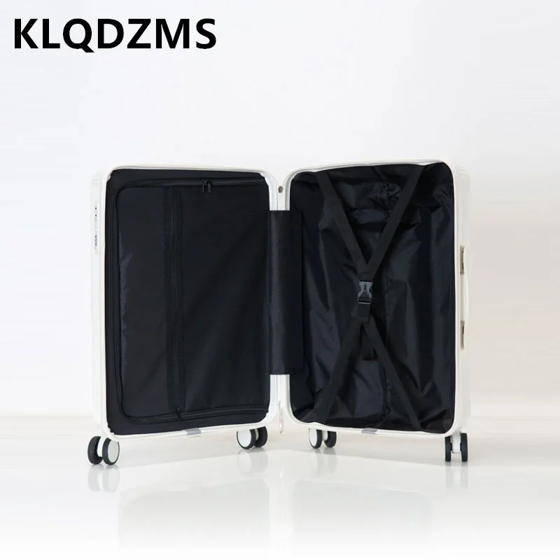 KLQDZMS Men's Suitcase Front Opening 20 Inch Boarding Box Multifunctional 22 