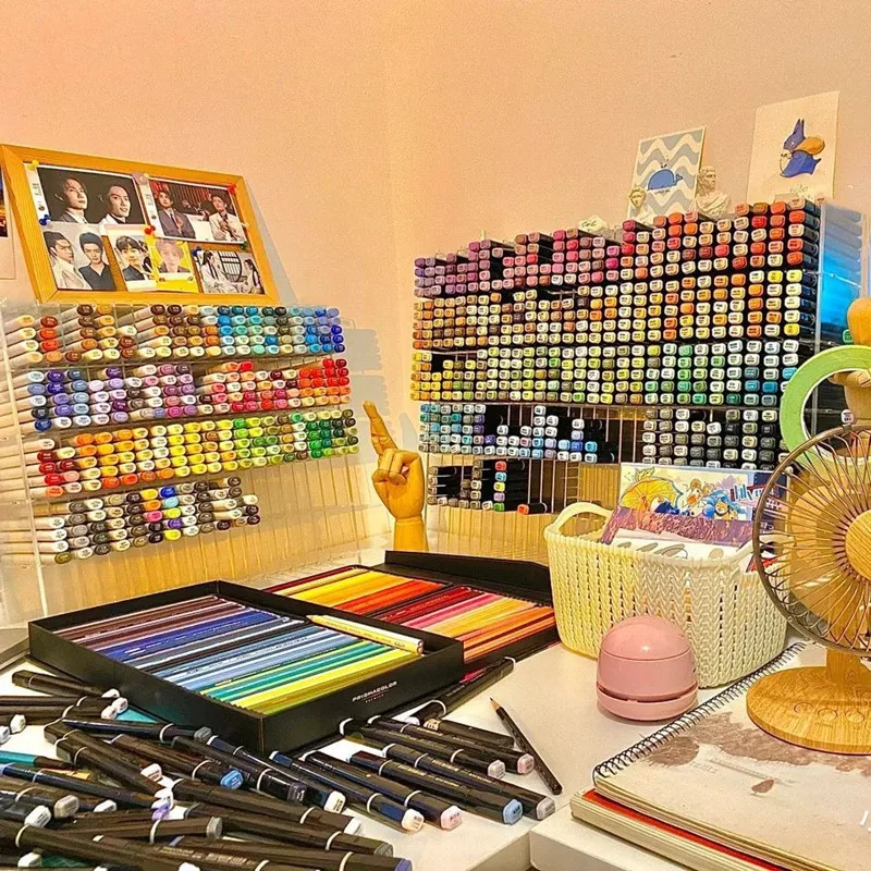 Marker Holder Stationery Storage Box Desk Organizer for Pens Pencils