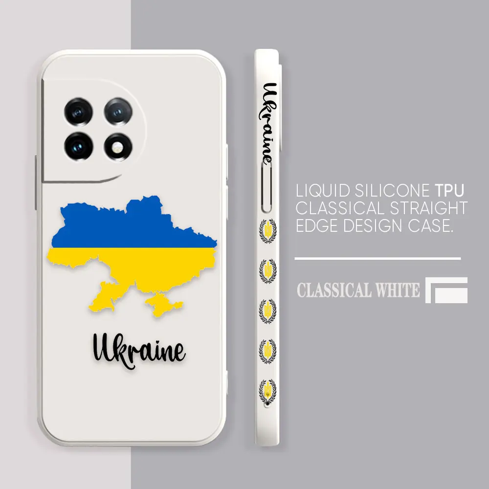 thumbnail image 1 of Case For Oneplus 5 6 9 9R 8 8T 7 7T A3 2 2V NORD 3 2 Lite Pro Simple Liquid Silicone Case Flag Of Ukraine Insignia, 1 of 5