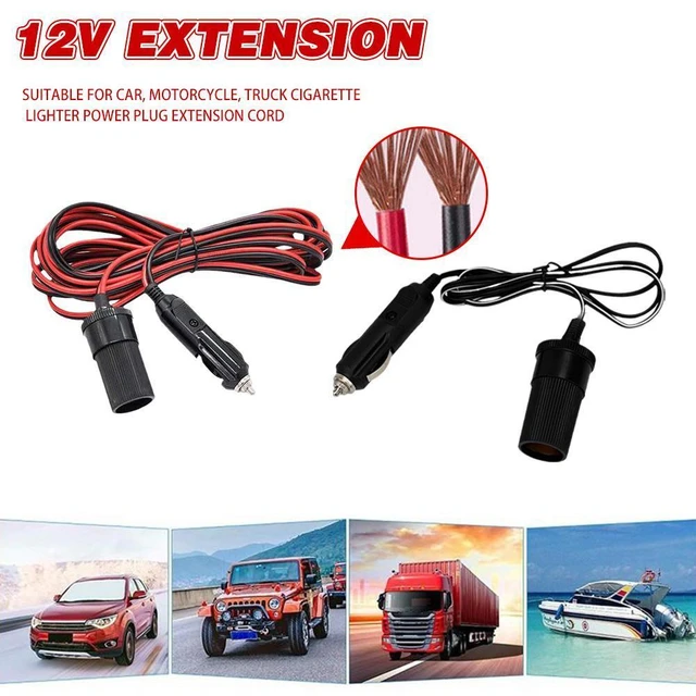 12V Auto Zigaretten anzünder Steckdose Verlängerung kabel Kabel zu Buchse  Stecker Innen kabel 2m/5m Verlängerung m4v9 - AliExpress