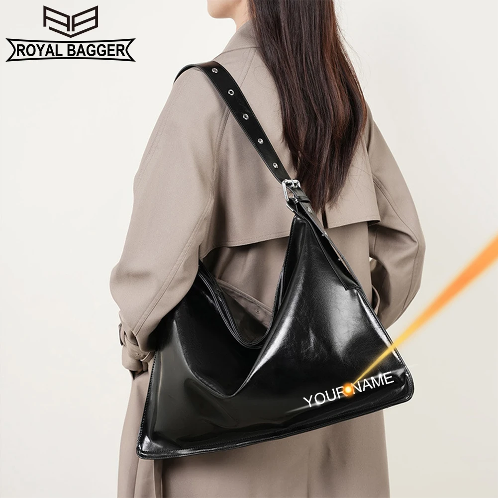 

Royal Bagger Tote Bags for Women Genuine Cow Leather Large Capacity Handbag Fashion Casual Shoulder Crossbody Commute Bag 2373