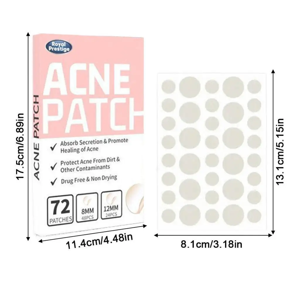 72Pcs Invisible Removal Pimple Anti-Acne Hydrocolloid Patches Spots Marks Concealer Waterproof Repair Sticker 6