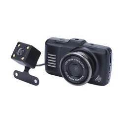 Caméra vidéo grand Angle avant et arrière pour tableau de bord de voiture, Dashcam avec capteur de mouvement G Hd 1080P 