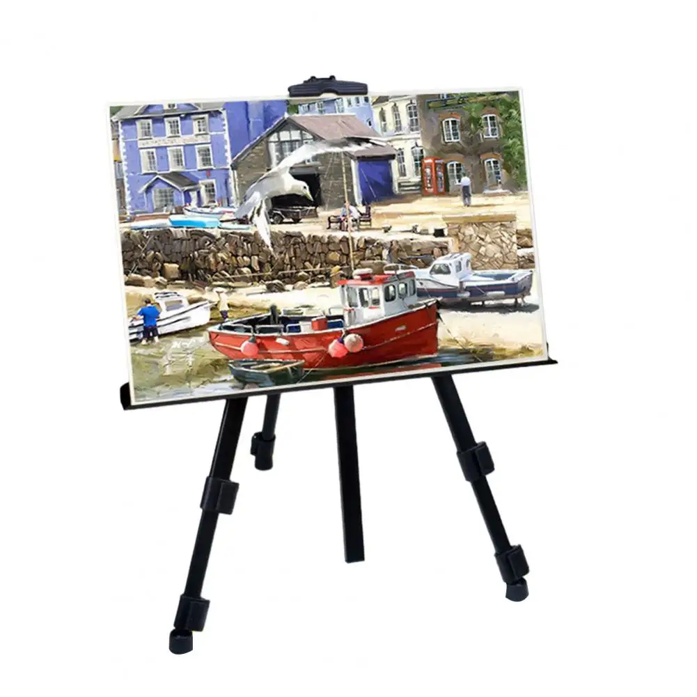 Non-Slip Telescoping Art Poster Metal Easel Easy to Carry Folding Easel Wedding Sign Poster Instant Stand Home Use