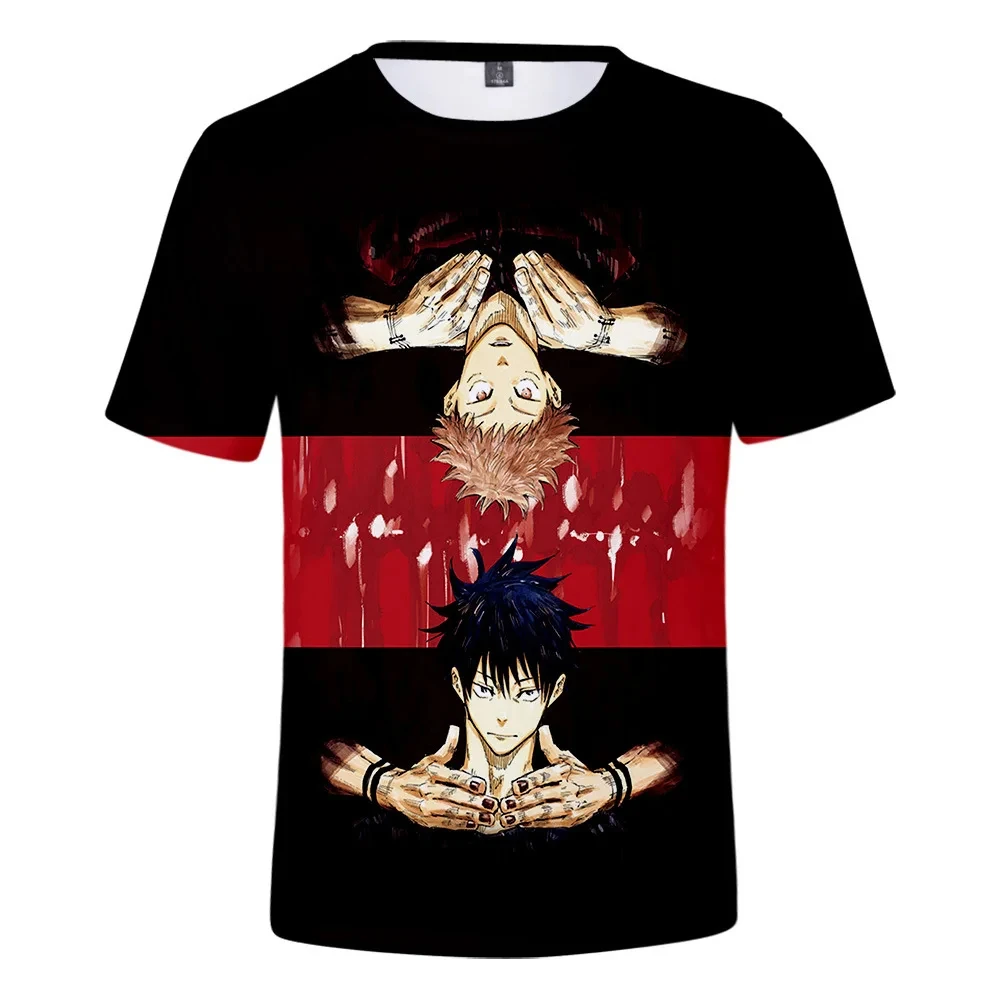 New Mens Summer t shirts Japanese Anime Jujutsu Kaisen Gojo Boys T-shirt Summer Oversized Harajuku Casual Kids Sport Streetwear 6