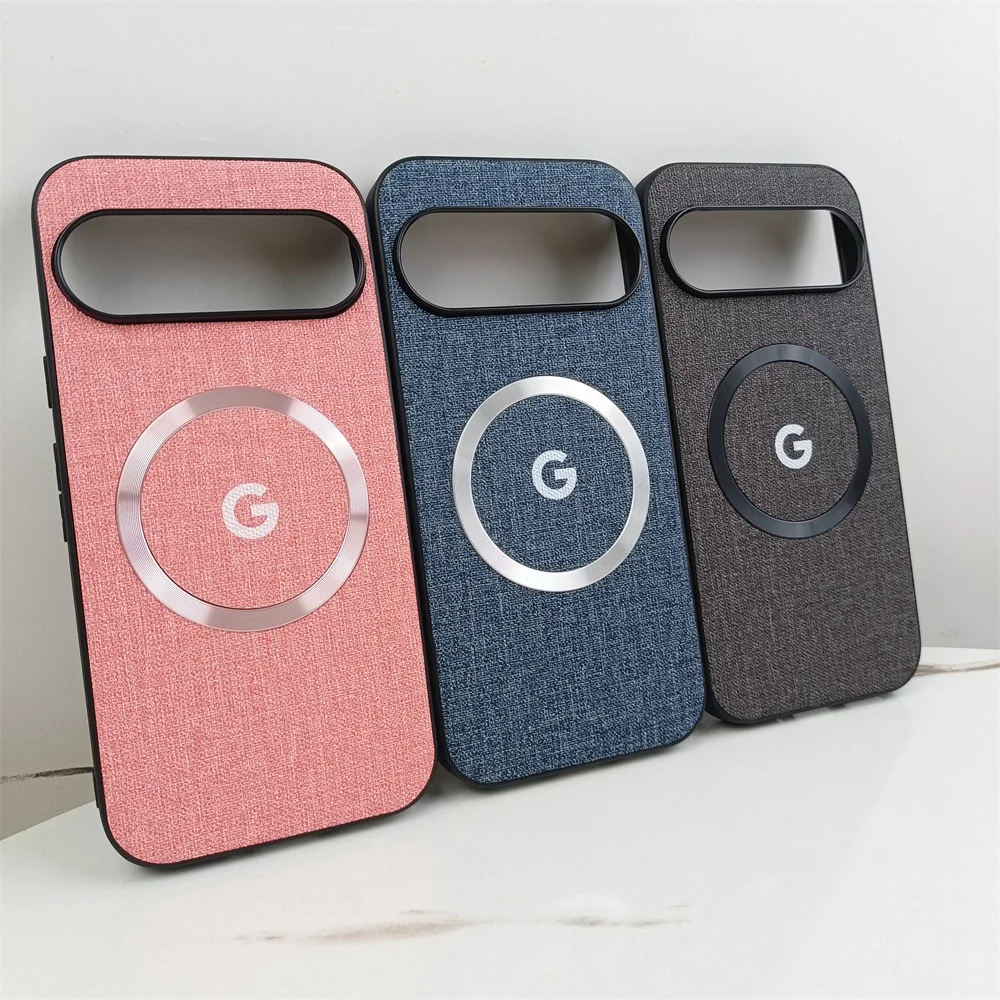 Luxury Fabric Cloth Magnetic Case with Wireless Charging Compatibility