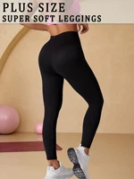 5 Pack Plus Size Women's Stretchy Low Rise Leggings-Super Soft High Elastic Tights for Yoga Running Workout and Daily Activities - Image 2