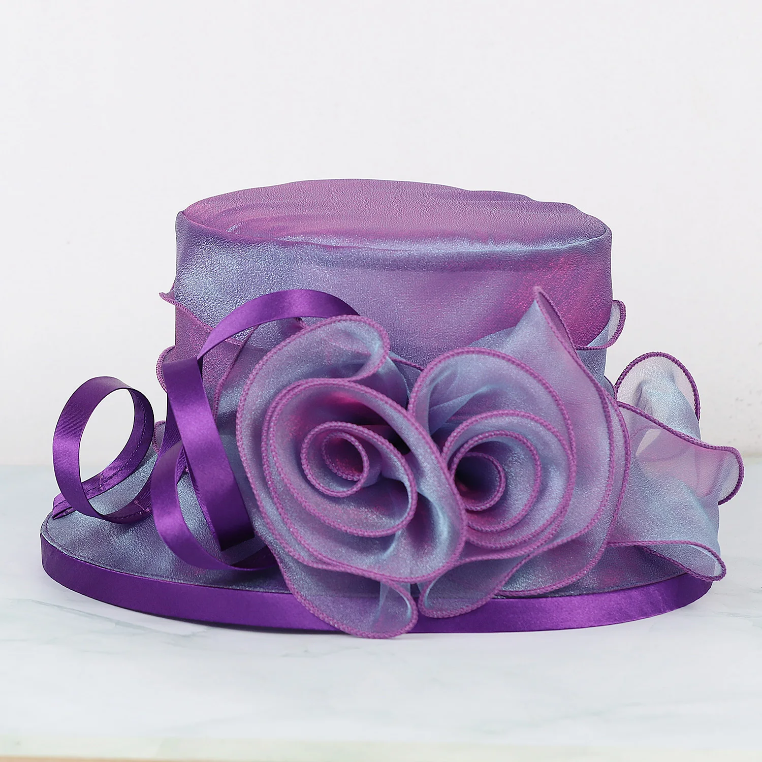 FS Church Hats For Women Elegant Tea Party Derby Cap Flower Fascinators Wedding Cap