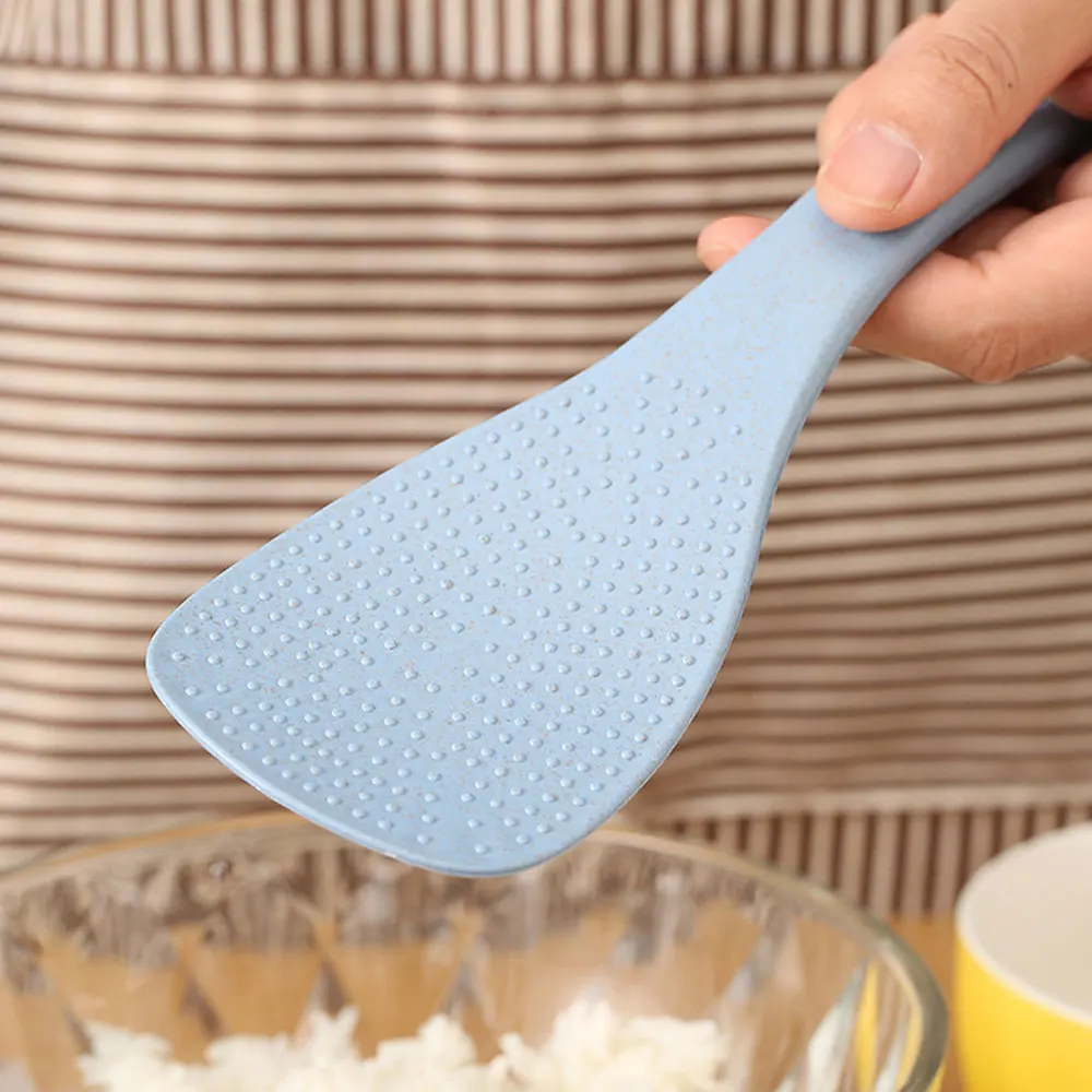 1PCS Cute Little Fresh Wheatgrass Material Non stick Rice Spoon Rice