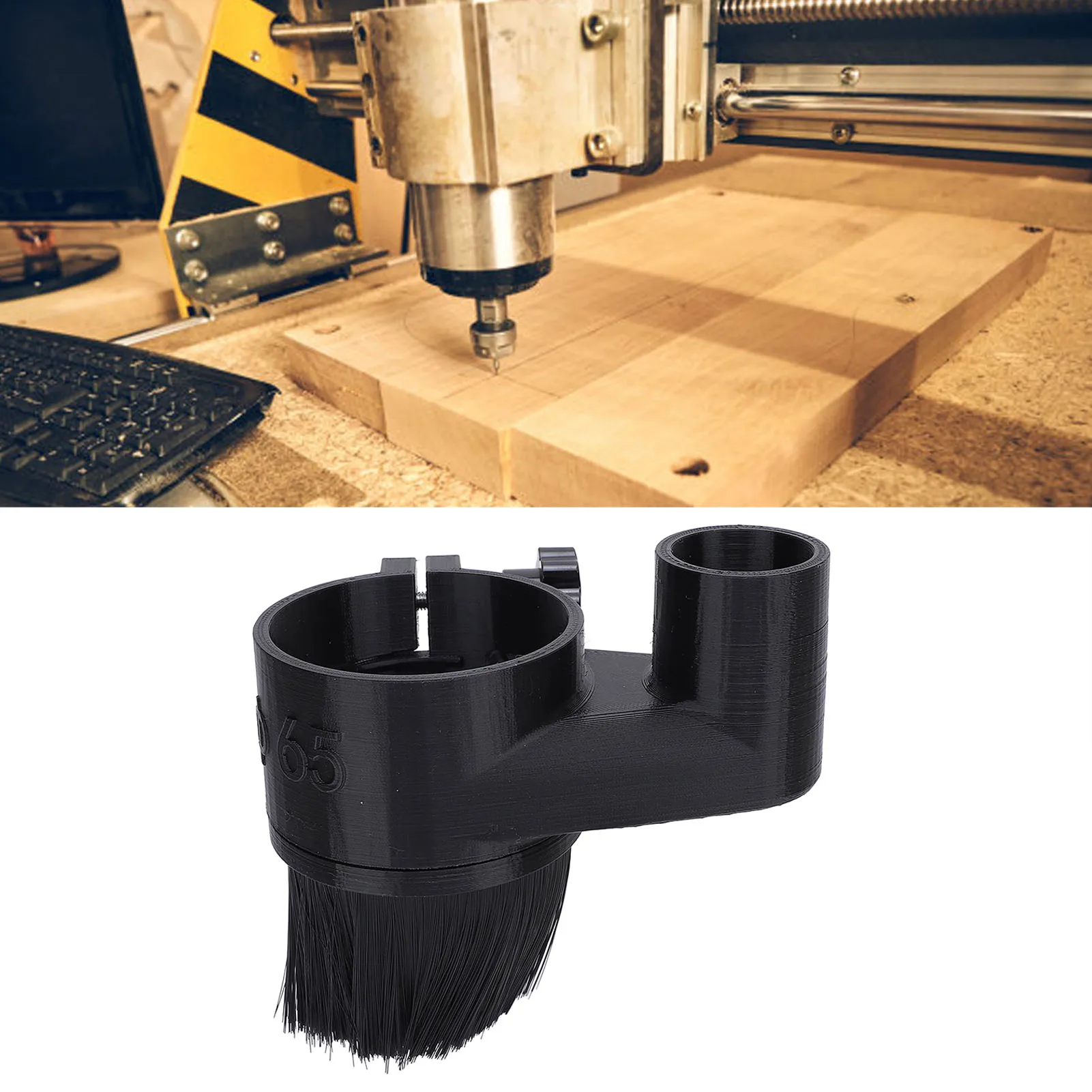CNC Router Dust Cover 65mm CNC Dust Shoe for 1.5kw Spindle Motor ...